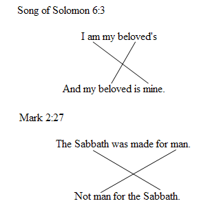 Chiasms - Song of Solomon 6:3 and Mark 2:27