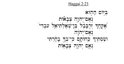 Haggai 2:23